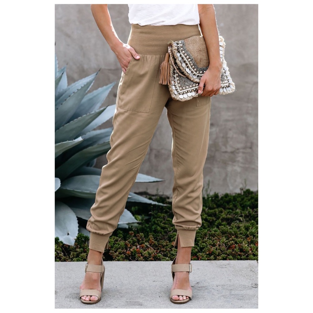 Casual High-waist - Khaki